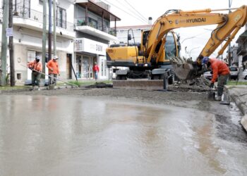 AVANZAN LAS OBRAS DE PUESTA EN VALOR DE LA AVENIDA CORONEL D’ELIA EN LANÚS OESTE