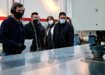DAMIÁN SALA VISITÓ LAS OBRAS DE AMPLIACIÓN DE LA EMPRESA FRIOTÉCNICA