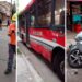 LANÚS: CHOQUE ENTRE UN AUTO Y UN COLECTIVO