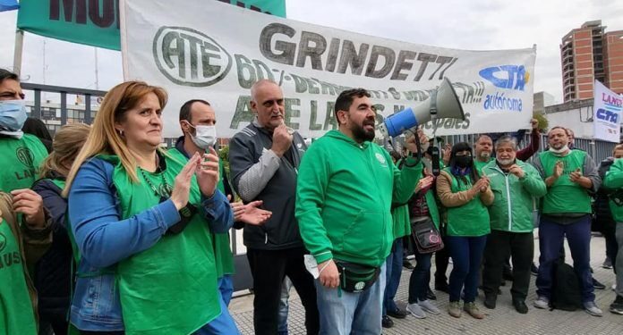 Lanús: Municipales de ATE movilizaron al Municipio para exigir un aumento del 60%