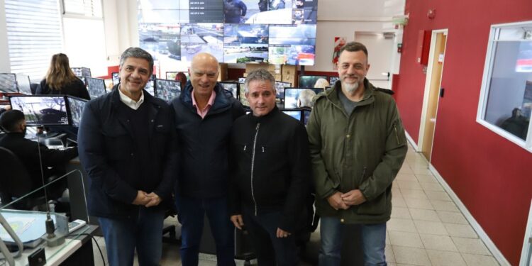 SEGURIDAD: GRINDETTI RECIBIÓ A JORGE MACRI Y D’ ALESSANDRO PARA LA PUESTA EN MARCHA DE LOS ANILLOS DIGITALES