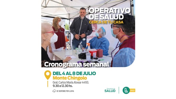 LOS OPERATIVOS DE SALUD ESTARÁN EN MONTE CHINGOLO DURANTE TRES SEMANAS