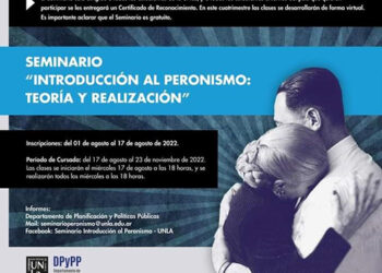 La UNLa inscribe para el seminario virtual “Introducción al Peronismo: teoría y realización”