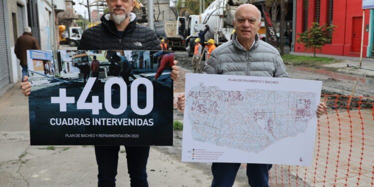 Grindetti presentó el plan de repavimentación y bacheo en 400 cuadras de Lanús