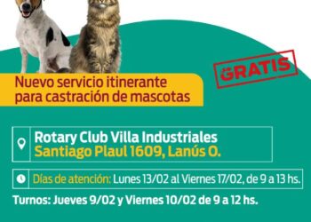 El operativo comenzará el lunes 13 y se extenderá hasta el viernes 17, de 9 a 13 hs.