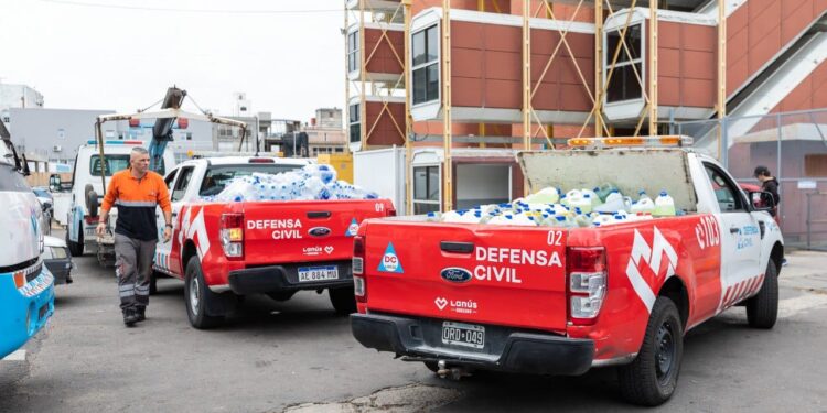 Lanús Gobierno envió donaciones a Bahía Blanca