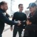 Otermín y Julián Álvarez recorrieron obras un operativo de salud en el límite entre Lomas y Lanús