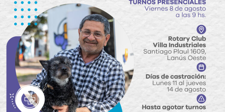 Lanús Gobierno dará nuevos turnos para el servicio de Castración Itinerante