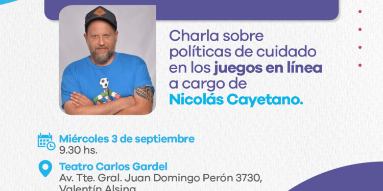 Lanús Gobierno ofrecerá una charla gratuita sobre juegos en línea a cargo de Nicolás Cayetano
