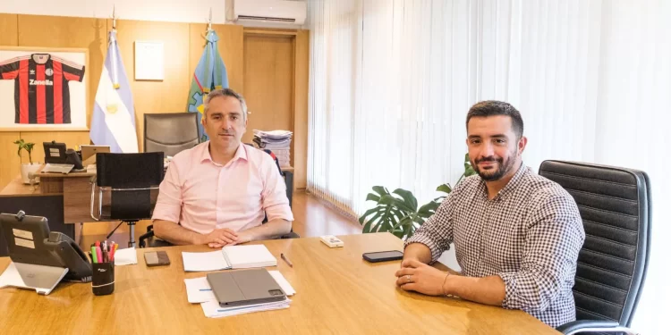 Agustin Balladares con Funcionarios Bonaerenses por Lanús