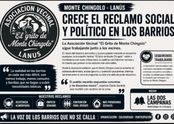 Monte Chingolo: crece el reclamo social y político desde la agrupación «El Grito de Monte Chingolo»