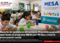 Recorte en asistencia alimentaria: Provincia suspendió ayer lunes el programa MESA por 90 días y crece la preocupación social