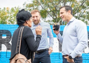 JULIÁN ÁLVAREZ Y FEDERICO OTERMÍN RECORRIERON LAS OBRAS EN EL CORREDOR LYNCH
