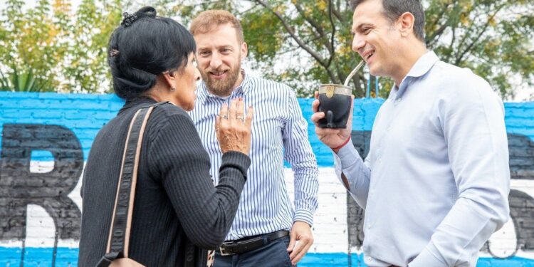 JULIÁN ÁLVAREZ Y FEDERICO OTERMÍN RECORRIERON LAS OBRAS EN EL CORREDOR LYNCH