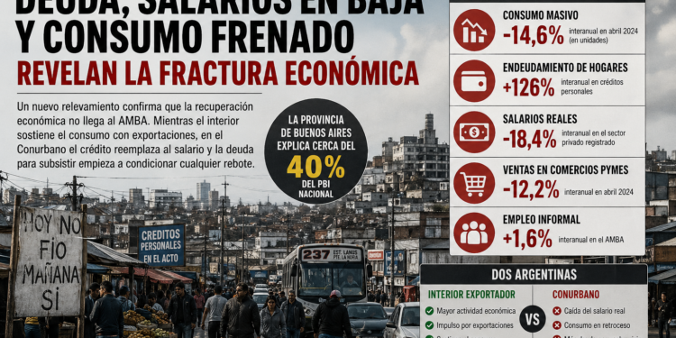 Conurbano en retroceso: deuda, salarios en baja y consumo frenado revelan la fractura económica