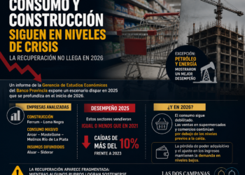 Consumo y construcción siguen en niveles de crisis: la recuperación no llega en 2026