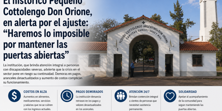 El histórico Pequeño Cottolengo Don Orione, en alerta por el ajuste en Discapacidad: “Haremos lo imposible por mantener las puertas abiertas”