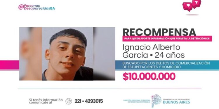 Recompensa millonaria para capturar a “Nacho” García, prófugo por un crimen narco en Lanús