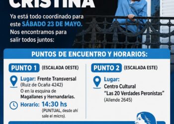 Convocan a una movilización en Lanús para respaldar a Cristina Kirchner