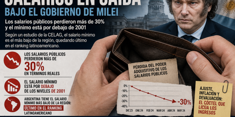 Salarios en caída: fuerte pérdida del poder adquisitivo durante el gobierno de Javier Milei