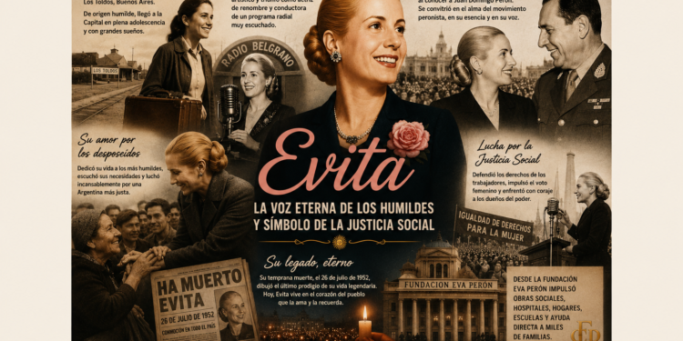 Evita: la voz eterna de los humildes y símbolo de la Justicia Social