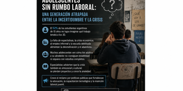 Adolescentes sin rumbo laboral: una generación atrapada entre la incertidumbre y la crisis