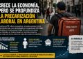 Crece la economía, pero se profundiza la precarización laboral en Argentina