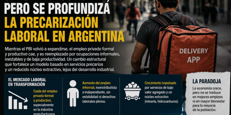 Crece la economía, pero se profundiza la precarización laboral en Argentina