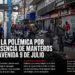 Crece el malestar de comerciantes de Lanús por la venta callejera en la Avenida 9 de Julio
