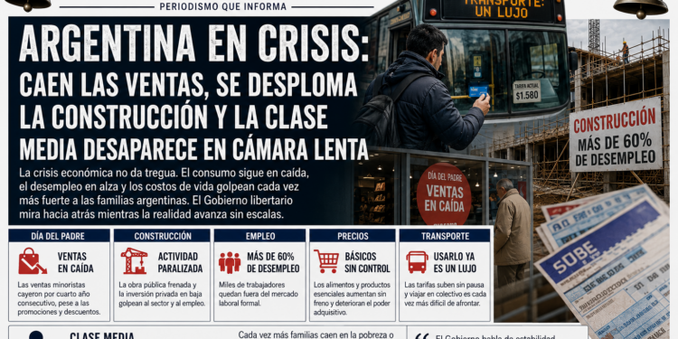 Argentina 2026: consumo en caída, empleo en crisis y una clase media que se desvanece