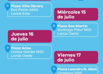 LANÚS GOBIERNO REALIZARÁ NUEVAS JORNADAS DEL PROGRAMA “PLAZAS SALUDABLES”