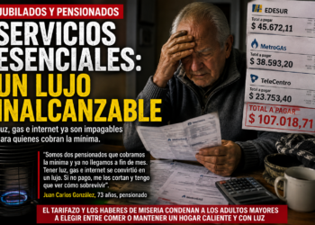 SERVICIOS ESENCIALES: UN LUJO INALCANZABLE PARA JUBILADOS Y PENSIONADOS