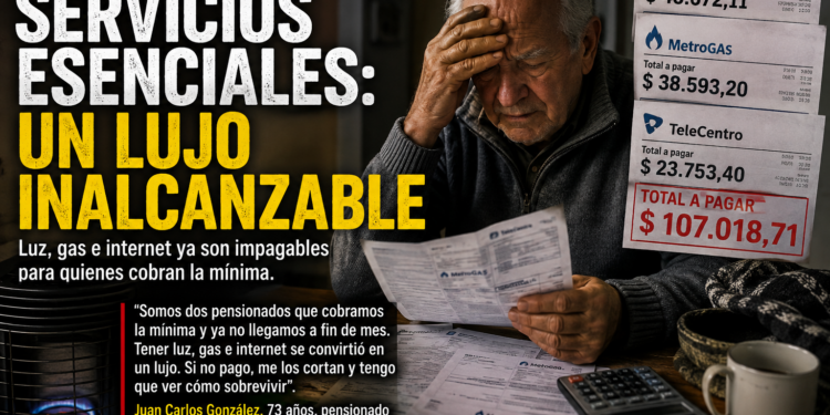 SERVICIOS ESENCIALES: UN LUJO INALCANZABLE PARA JUBILADOS Y PENSIONADOS
