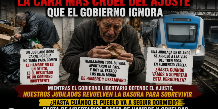 Jubilados Condenados al Hambre: La Cara Más Cruel del Ajuste que el Gobierno libertario Ignora