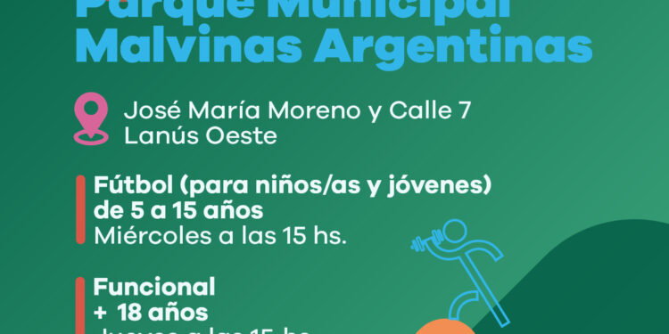 LANÚS GOBIERNO DESARROLLARÁ NUEVAS ACTIVIDADES DEPORTIVAS EN EL PARQUE MUNICIPAL MALVINAS ARGENTINAS
