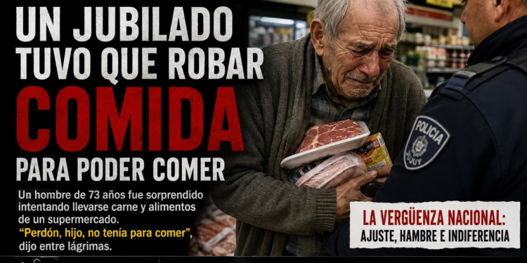 EL HAMBRE NO ESPERA: UN JUBILADO TUVO QUE ROBAR CARNE PARA PODER COMER EN LA ARGENTINA DE MILEI
