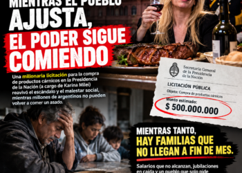 MIENTRAS EL PUEBLO AJUSTA, EL PODER SIGUE COMIENDO