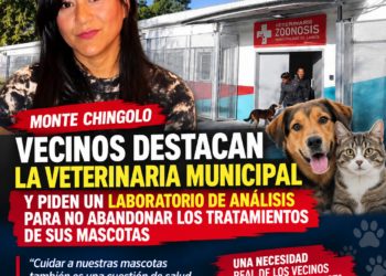 MONTE CHINGOLO: VECINOS DESTACAN LA VETERINARIA MUNICIPAL Y PIDEN UN LABORATORIO DE ANÁLISIS PARA NO ABANDONAR LOS TRATAMIENTOS DE SUS MASCOTAS