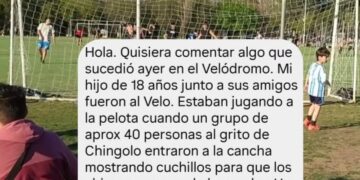 ¿QUÉ ESTÁ PASANDO EN EL VELÓDROMO DE LANÚS? JÓVENES AMENAZADOS CON CUCHILLOS Y NINGÚN POLICÍA A LA VISTA