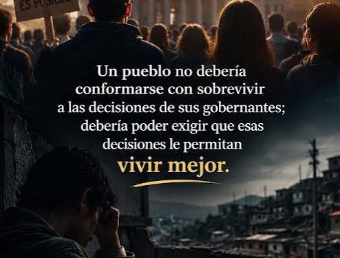 UN GOBIERNO QUE LE DA LA ESPALDA AL PUEBLO NO PUEDE IGNORAR EL COSTO SOCIAL DE SUS DECISIONES