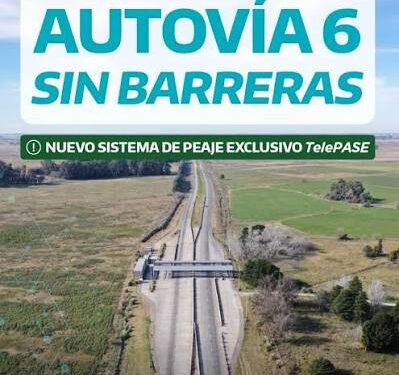 OTRO GOLPE AL BOLSILLO: AHORA LA RUTA 6 TAMBIÉN SE PAGA